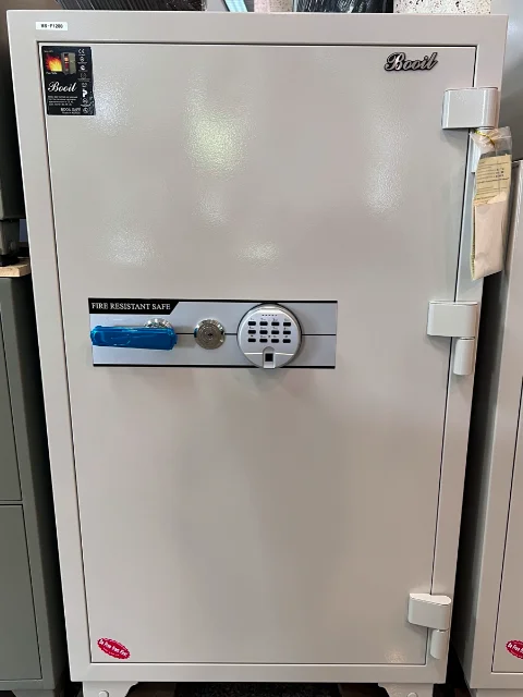 ตู้เซฟนิรภัยกันไฟ ยี่ห้อ Booil รุ่น BS-F1200 ระบบสแกนลายนิ้วมือ และกดปุ่ม